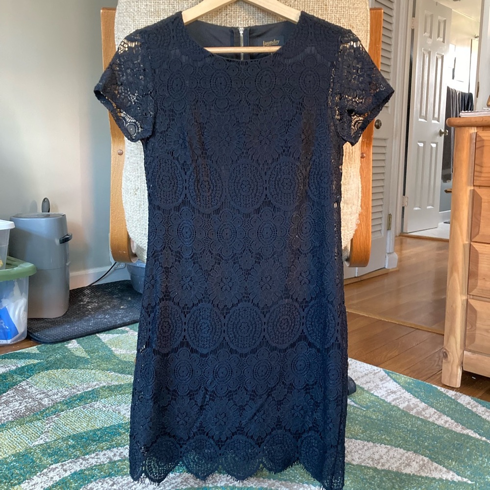 Elegant Black Lace Dress 0